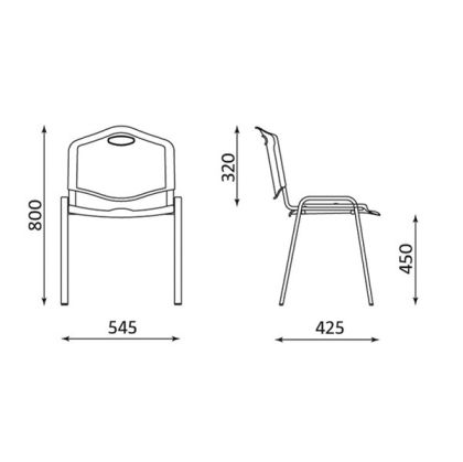Стол ISO Plastic Chrome