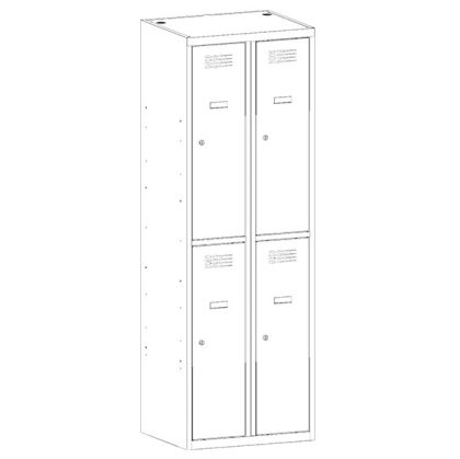 Метален гардероб Malow Wardrobe Locker SUS322W