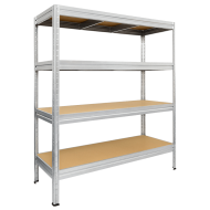 Метален стелаж MEGA 177x200x60 см, до 500 кг на рафт - цинк
